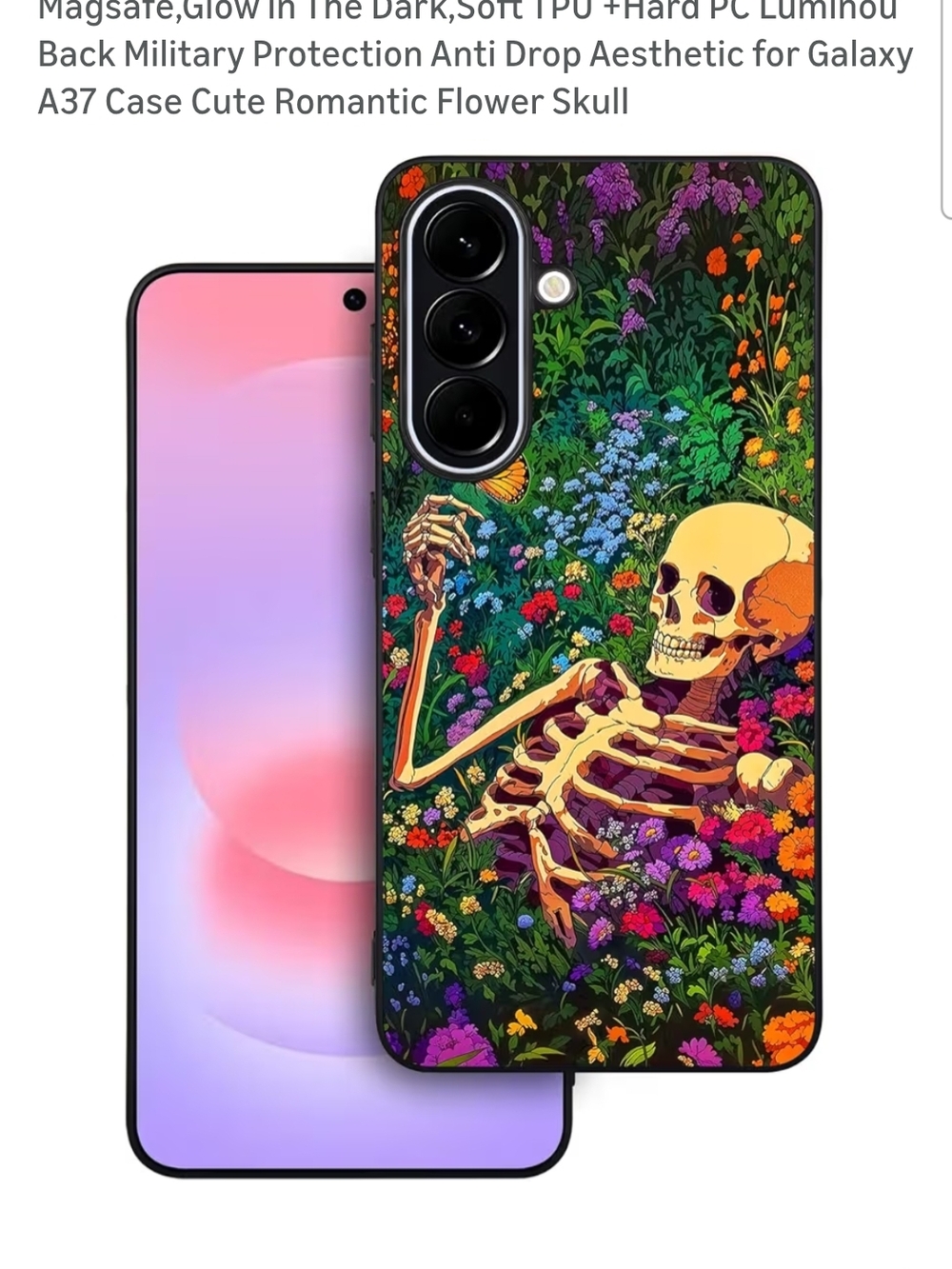 Floral Skull Phone Case - Multicolor Protective Cover